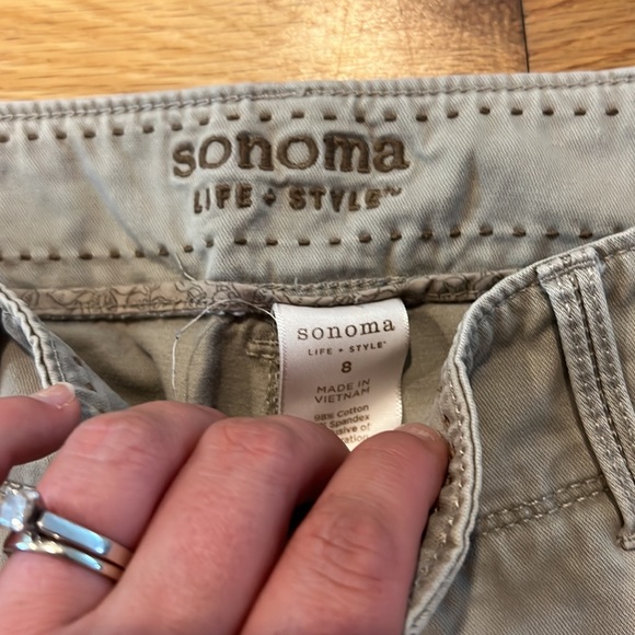 Wide leg flare bottom khakis. - Picture 3 of 3